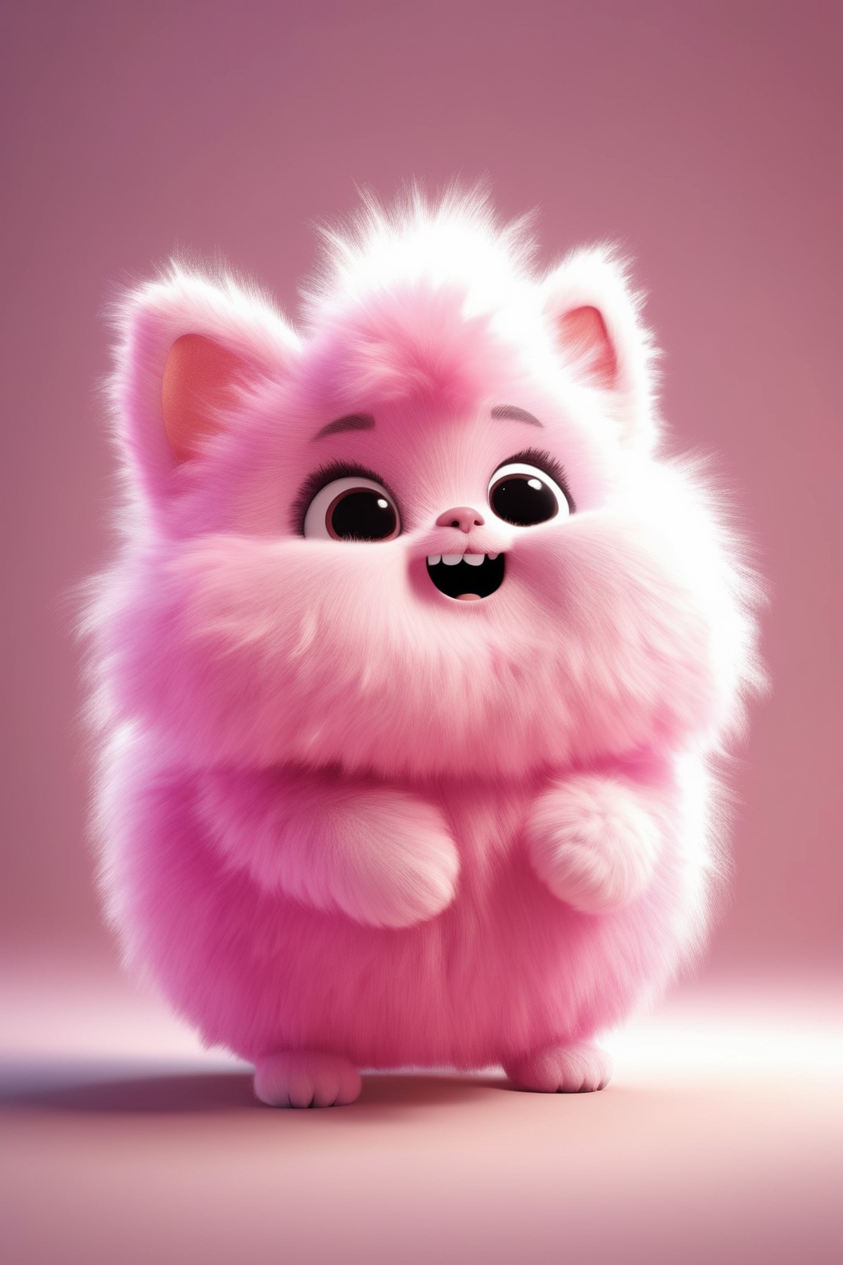 <lora:Cute Animals:1>Cute Animals - A cute, fluffy creature with big, bright eyes and a round, chubby body. The creature h...